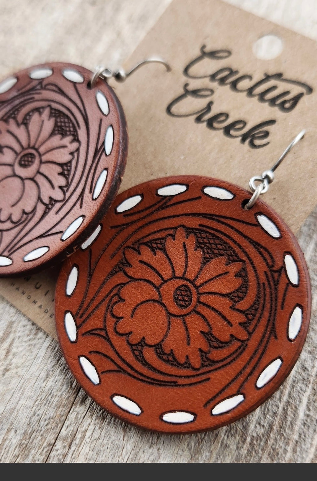 "Laramie" Handmade Leather Earrings
