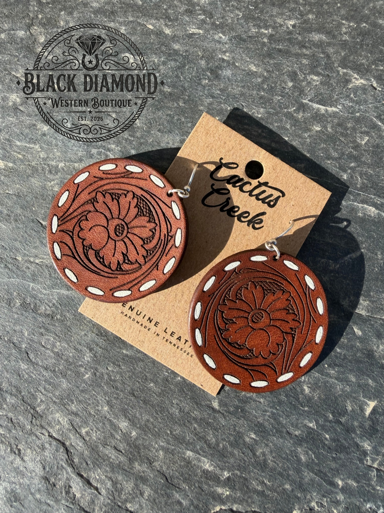 "Laramie" Handmade Leather Earrings