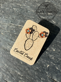 Western Rose Genuine Leather Earrings