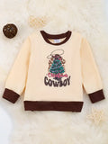 Christmas Cowboy" Ivory Sweatshirt