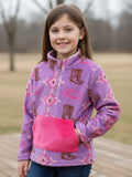 Purple Boot & Aztec, Pullover Sweater