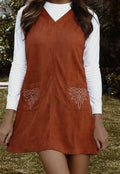 Western sleeveless mini dress