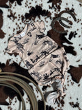 Rodeo Cactus Printed Western Infant Babygown