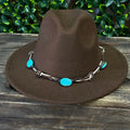 Chocolate Brown Suede Hat